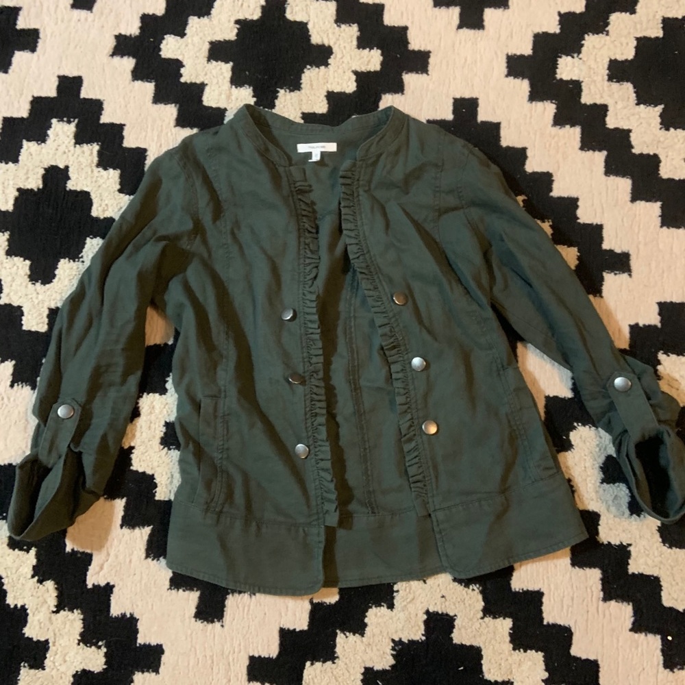 Military ruffle jacket